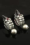 Buy_Noor_Silver Plated Beads Antique Embellished Earrings _at_Aza_Fashions