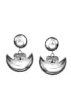 Shop_Noor_Silver Plated Crescent Moon Studs _at_Aza_Fashions