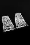 Buy_Noor_Silver Plated Polki Embellished Studs _at_Aza_Fashions