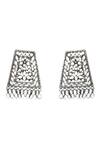 Shop_Noor_Silver Plated Polki Embellished Studs _at_Aza_Fashions