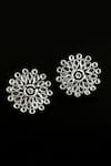 Buy_Noor_Silver Plated Stone Embellished Floret Studs _at_Aza_Fashions