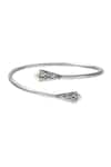 Shop_Noor_Silver Plated Classic Twister Pearl Jumping Bangle_at_Aza_Fashions