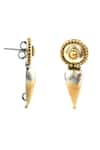 Noor_Gold Plated Dual Toned Bloom Tribe Studs _Online_at_Aza_Fashions