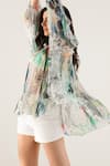 Shop_REENA SHARMA_Off White Viscose Crinkled Chiffon Printed Abstract Tie-up Neck Advika Top _Online_at_Aza_Fashions