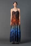 Buy_Clos_Multi Color Dupion Silk Print Floral V-neck Autumn Ombre Jumpsuit_at_Aza_Fashions