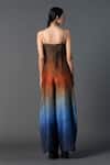 Shop_Clos_Multi Color Dupion Silk Print Floral V-neck Autumn Ombre Jumpsuit_at_Aza_Fashions