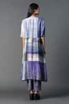 Shop_Clos_Purple Dupion Silk Printed Abstract Round A-line Kurta With Pant_at_Aza_Fashions