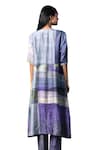 Buy_Clos_Purple Dupion Silk Printed Abstract Round A-line Kurta With Pant_Online_at_Aza_Fashions