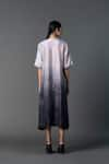 Buy_Clos_Grey Dupion Silk Printed Abstract Floral Round Ombre Dress _Online_at_Aza_Fashions