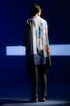 Shop_Clos_Blue Dupion Silk Printed Abstract Mandarin Kurta_at_Aza_Fashions