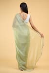 Shop_Samyukta Singhania_Green Jimmy Choo Embroidery Mukaish Work Saree With Running Blouse _at_Aza_Fashions