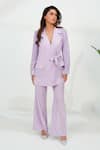 Buy_Vidhi Wadhwani_Purple Embroidered Lapel Collar Lea Blazer And Pant Set _at_Aza_Fashions