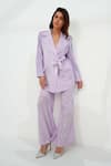 Vidhi Wadhwani_Purple Embroidered Lapel Collar Lea Blazer And Pant Set _Online_at_Aza_Fashions