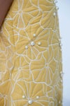 Vidhi Wadhwani_Yellow Twill Cotton Embellished Pearl Cutwork Rusia Floral Quilted Dress _Online_at_Aza_Fashions