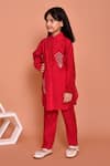 Buy_Samyukta Singhania_Red Polyester Embroidery Beads Stone Shirt Kurta With Pant _Online_at_Aza_Fashions