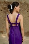 Shop_Raasa_Purple Cotton Muslin Solid Square Iris Strappy Dress _Online_at_Aza_Fashions