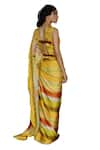 Buy_Raasa_Yellow Saree Wrinkle Chiffon Abstract Round Selene Pattern With Blouse 