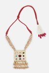 Buy_Dugran By Dugristyle_Multi Color Kundan Natural Stone Embellished Pendant Necklace_Online_at_Aza_Fashions