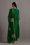 Shop_Deep Thee_Green Chanderi Hand Embroidered Zardozi Round And Pearl Kurta Set_at_Aza_Fashions