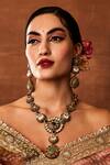 Shop Ekathva Jaipur Multi Color Beads, Diamonds, Stones Zahra Antique Long Necklace Set at Aza Fashions Shop_Ekathva Jaipur_Multi Color Beads, Diamonds, Stones Zahra Antique Long Necklace Set_at_Aza_Fashions