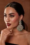 Shop_Ekathva Jaipur_Gold Plated Stone Adina Victorian Earrings _at_Aza_Fashions