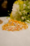 Shop_Ekathva Jaipur_Gold Plated Polki Stone Rosheen Clear Studded Bangles-Set of 2 _at_Aza_Fashions