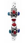 Buy_Nayaab by Aleezeh_Silver Plated Stone Studded Bracelet_Online_at_Aza_Fashions