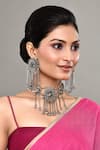 Buy_Nayaab by Aleezeh_Silver Plated Oxidised Mor Bahar Ghungroo Embellished Choker Set_at_Aza_Fashions