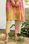 Priti Prashant_Multi Color Crepe Printed Floral Round Goraiya Kurta And Pant Co-ord Set _Online_at_Aza_Fashions