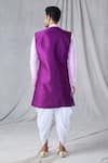 Shop_Arihant Rai Sinha_Purple Attached Jacket Soft Cotton Sequin And Kurta & Dhoti Pant Set _at_Aza_Fashions