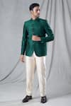 Buy_Arihant Rai Sinha_Green Jodhpuri Jacquard Woven Floral Butti Pattern With Trouser_Online_at_Aza_Fashions