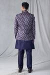 Shop_Arihant Rai Sinha_Blue Kurta And Pant Silk Woven Paisley Pattern Jacket & Set _at_Aza_Fashions