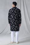 Shop Arihant Rai Sinha Black Velvet Sequins Geometric Embroidered Straight Kurta at Aza Fashions Shop_Arihant Rai Sinha_Black Velvet Sequins Geometric Embroidered Straight Kurta _at_Aza_Fashions