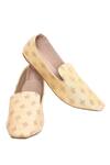 Aryavir Malhotra_Yellow Floral Woven Loafers _at_Aza_Fashions