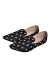 Buy_Aryavir Malhotra_Black Floral Woven Cotton Loafers _Online_at_Aza_Fashions