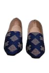 Shop_Aryavir Malhotra_Blue Floral Embroidered Loafers _at_Aza_Fashions