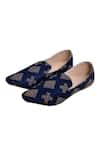 Buy_Aryavir Malhotra_Blue Floral Embroidered Loafers _Online_at_Aza_Fashions