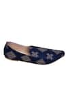 Buy_Aryavir Malhotra_Blue Floral Embroidered Loafers 