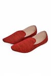 Buy_Aryavir Malhotra_Red Fleur Woven Pattern Loafers _Online_at_Aza_Fashions