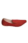 Buy_Aryavir Malhotra_Red Fleur Woven Pattern Loafers 