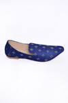 Buy_Aryavir Malhotra_Blue Floral Woven Cotton Pattern Loafers 