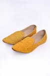 Buy_Aryavir Malhotra_Yellow Floral Embroidered Juttis _Online_at_Aza_Fashions