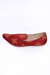 Aryavir Malhotra_Red Floral Embroidered Pattern Loafers _at_Aza_Fashions