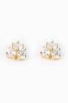 Sica Jewellery_Silver Plated Cubic Zirconia Embellished Stud Earrings_Online_at_Aza_Fashions