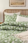 Buy_House This_Green 100% Cotton Printed Genda Phool Motifs Double Comforter _at_Aza_Fashions