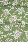 Buy_House This_Green 100% Cotton Printed Genda Phool Motifs Double Comforter _Online_at_Aza_Fashions