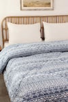 House This_Blue 100% Cotton Printed Kullu Patti Double Comforter _Online_at_Aza_Fashions