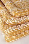 Shop_House This_Yellow 100% Cotton Printed Kullu Patti Ethnic Motifs Double Comforter _Online_at_Aza_Fashions