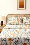 Buy_House This_Orange Cotton Printed Amra Double Duvet Cover _at_Aza_Fashions