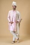 Buy_Arihant Rai Sinha_Cream Sequin Jacquard Woven Embroidered Dupatta And Safa Set _at_Aza_Fashions